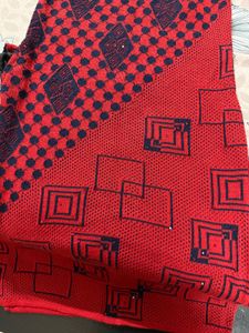 Red Patterned Knit kurti with pant