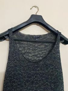 Sparkly Black Sleeveless Top