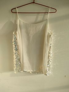 Price Down - Sequin White Top