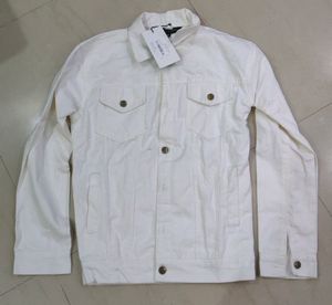 G1 Men's White Denim Jacket S Size