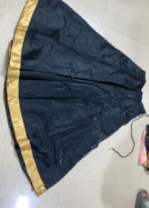Black &amp; Gold Trim Ethnic lehenga