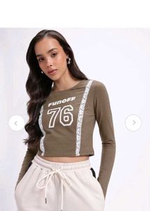 Fitted Crop Top with Lace