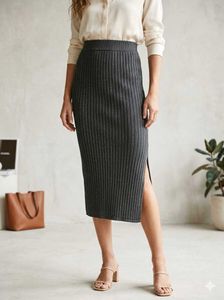 Ribbed Knit Pencil Skirt(size-28 till 32)