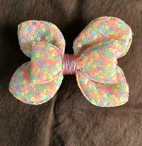 Sparkly Pastel Bow Hair Clip
