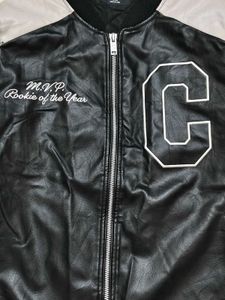 FSBN Faux Leather Varsity Jacket