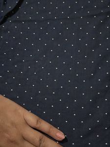 Men's Navy Polka Dot Button-Down Shirt