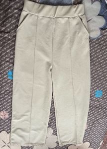 Comfortable Beige Cropped Pants