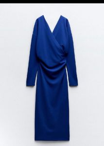 Blue  Midi Dress Zara