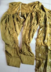 Olive Green Embroidered Kurta Set