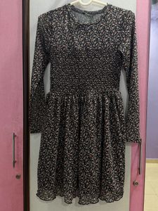 Floral Smocked Long Sleeve Dress