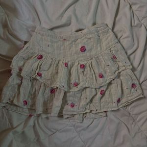 coquette ruffled miniskirt