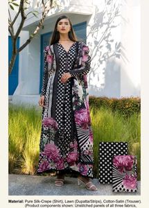 Elegant Floral & Polka Dot Kurta Set