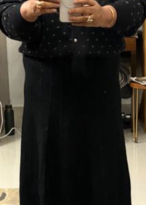 Woollen Black Knit Skirt with sweater