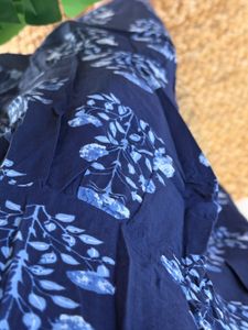 Blue Block Print Ethnic Skirt
