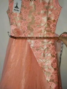Beautiful Peach Ethnic Gown
