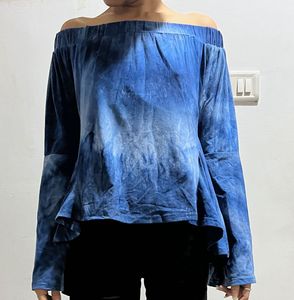 Boho Off-Shoulder Bell Sleeve Top