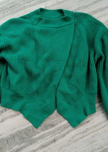 puffy sleeves ,tulip flower shaped korean sweater
