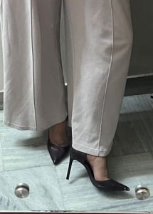 MANGO CROC COFFEE BROWN Stiletto Heels