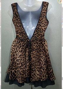 Chic Leopard Print Fit &amp; Flarey Mini Dress