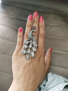 Boho Peacock Statement Ring