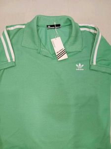 Sea Green Adidas Crop Tee
