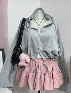 Korean cute Grey Hoodie