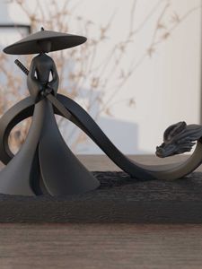 Samurai Dragon One Item 3d Printed Single Color