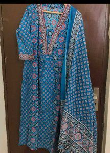 Blue Printed Kurta