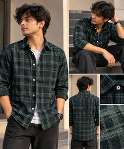 Mens dark green stylish shirt