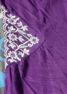 Purple Embroidered Kurta Set