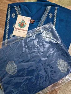 Elegant Blue Kurta Set with Dupatta