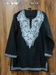 Black Kurta with Exquisite Embroidery