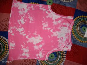 Shein Pink Tie-Dye Tank &amp; Shorts Set
