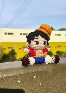 Handmade Crochet Monkey D. Luffy Figure