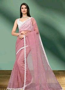 Light pink beautiful saree for girls/women