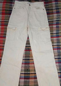 Zara off white denim  jeans