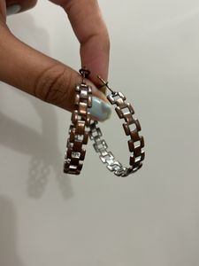 Bronze Oxidised Hoop Earrings