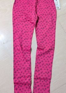 Pink Patterned Jeans - New with Tag