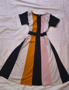 Color Block Midi Dress