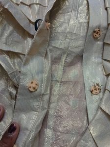 Ruffled Button Down Top