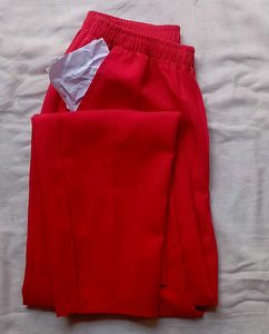 Vibrant Red cotton trouser. pant