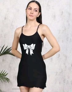 Shein Adjustable Spaghetti Strap Graphic Bow Print