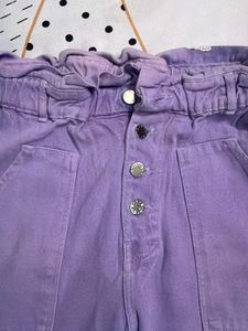 Lavender Paperbag Waist Jeans