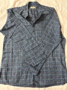 Men's Blue Checkered Shirt