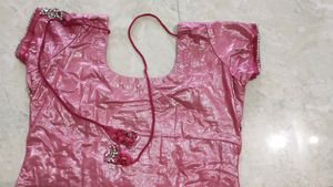 🪨 Party Wear Stone Work Pink Kurta