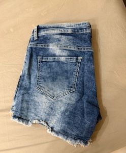 Distressed Denim Shorts