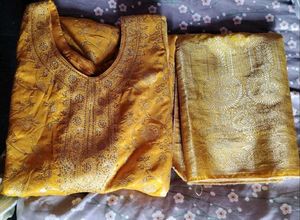 Chanderi silk Salwar Kameez 3pc