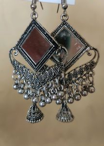 Mirror Jumka With Silver Design