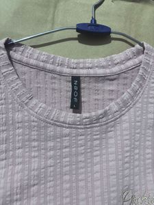 Pretty Textured Short Sleeve Top