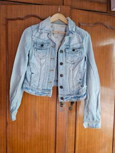 Light Wash distressed Denim Jacket